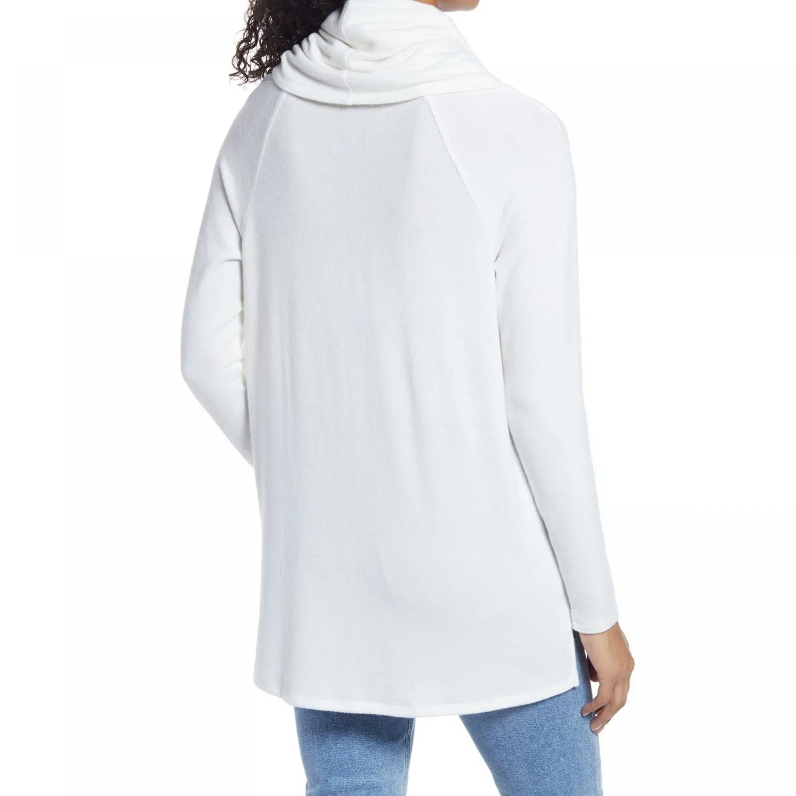Gibsonlook Women's Convertible Neck Cozy Fleece Lightweight Tunic Sweater