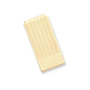 Gold Plated Etched Lines Hinged Money Clip