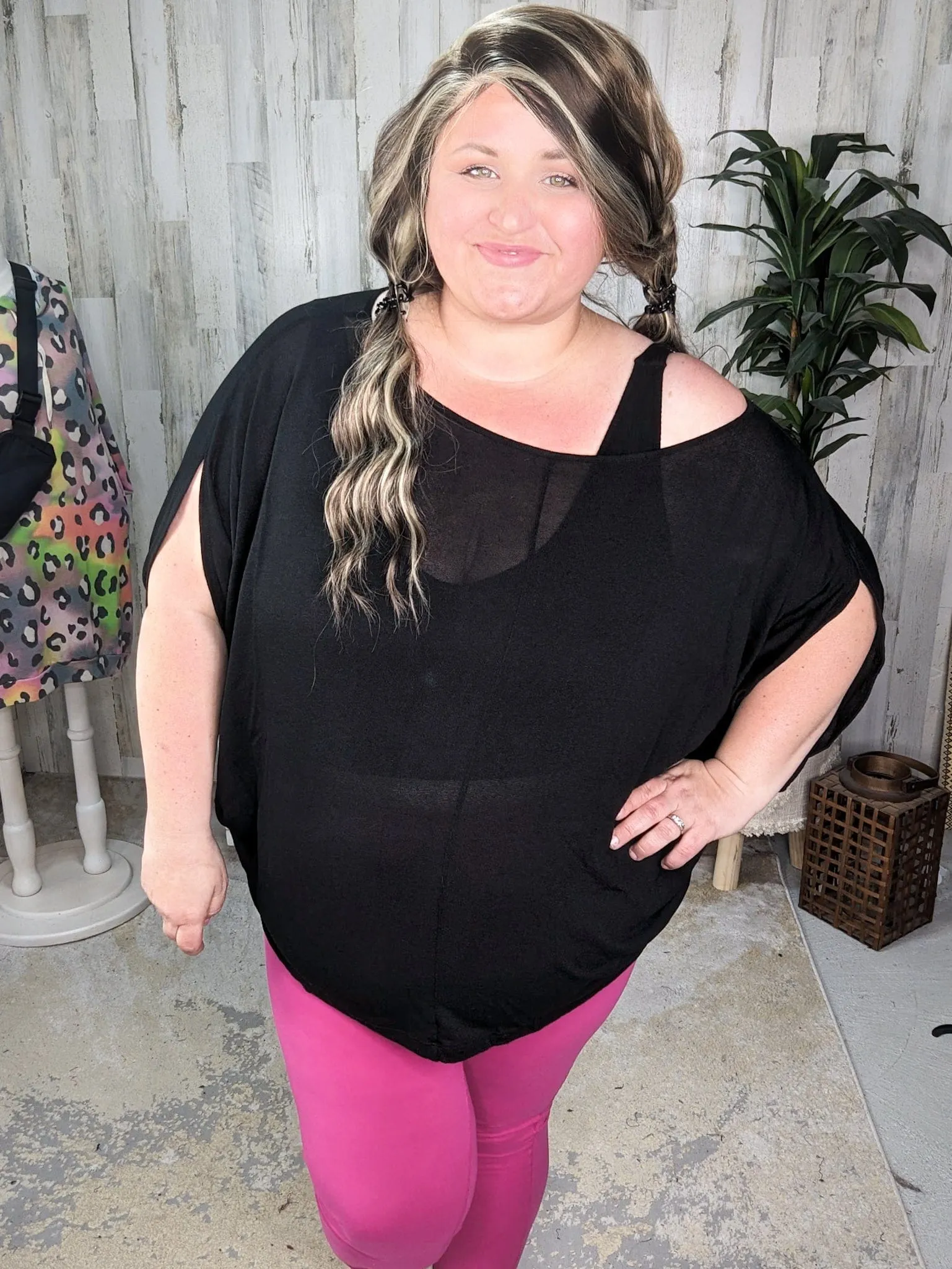 Grace Slouchy Dolman Sleeve Scoopneck Top (2 colors)