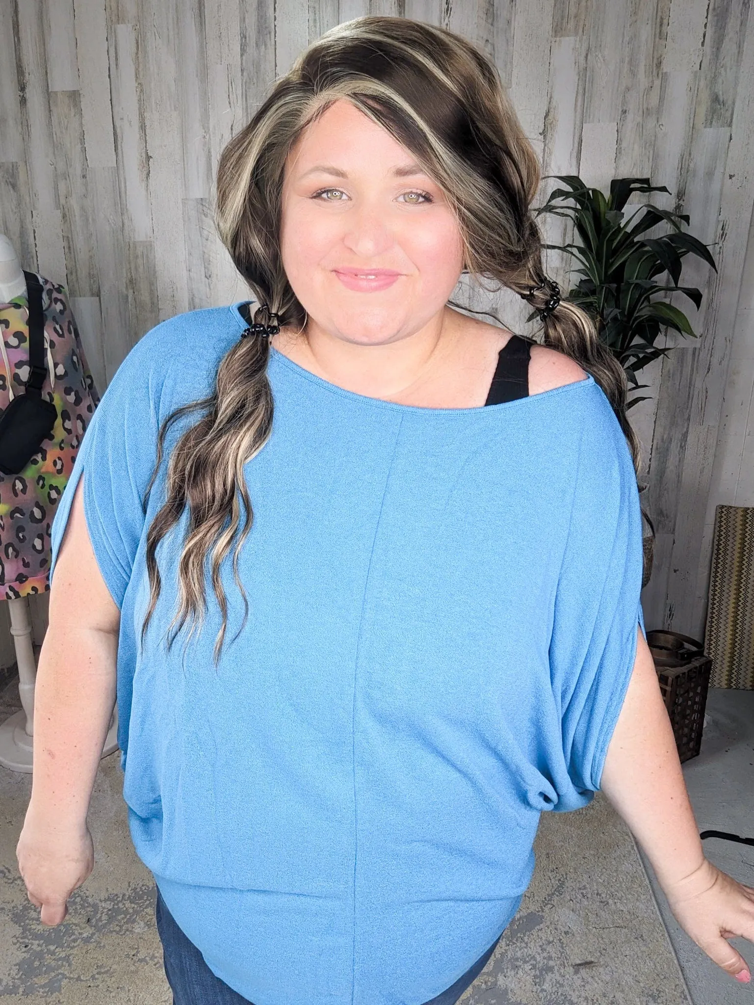Grace Slouchy Dolman Sleeve Scoopneck Top (2 colors)