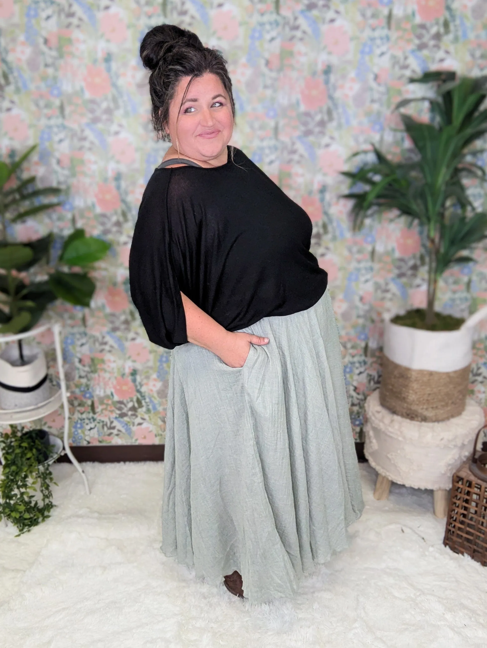 Grace Slouchy Dolman Sleeve Scoopneck Top (2 colors)