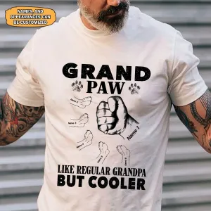 Grandpaw like regular grandpa but cooler Personalized gift for dog lovers-Htv
