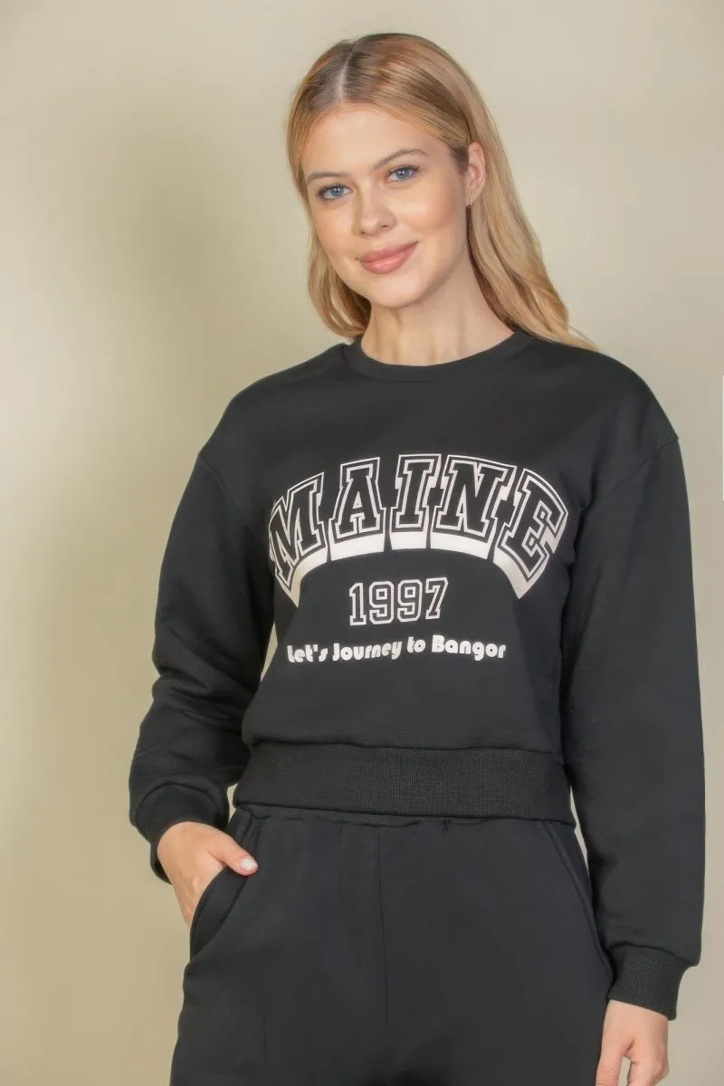 Graphic Drop Shoulder Sweaters