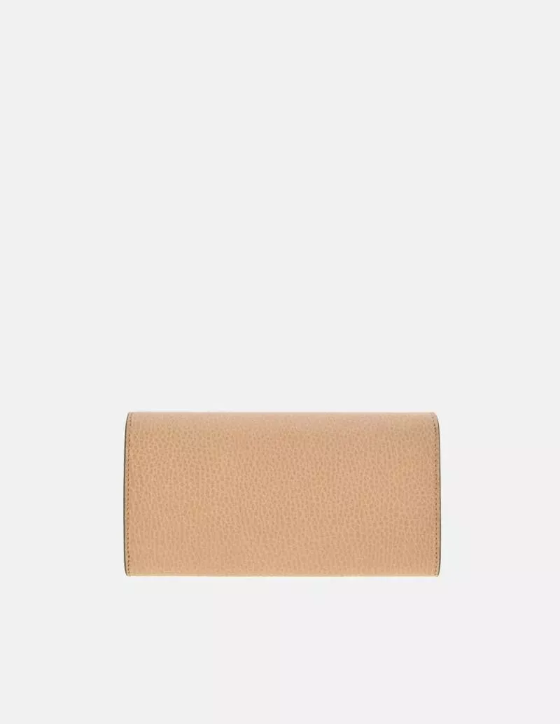 Gucci Interlocking GG Camelia Soft Leather Wallet Marmont Light Beige Italy NEW