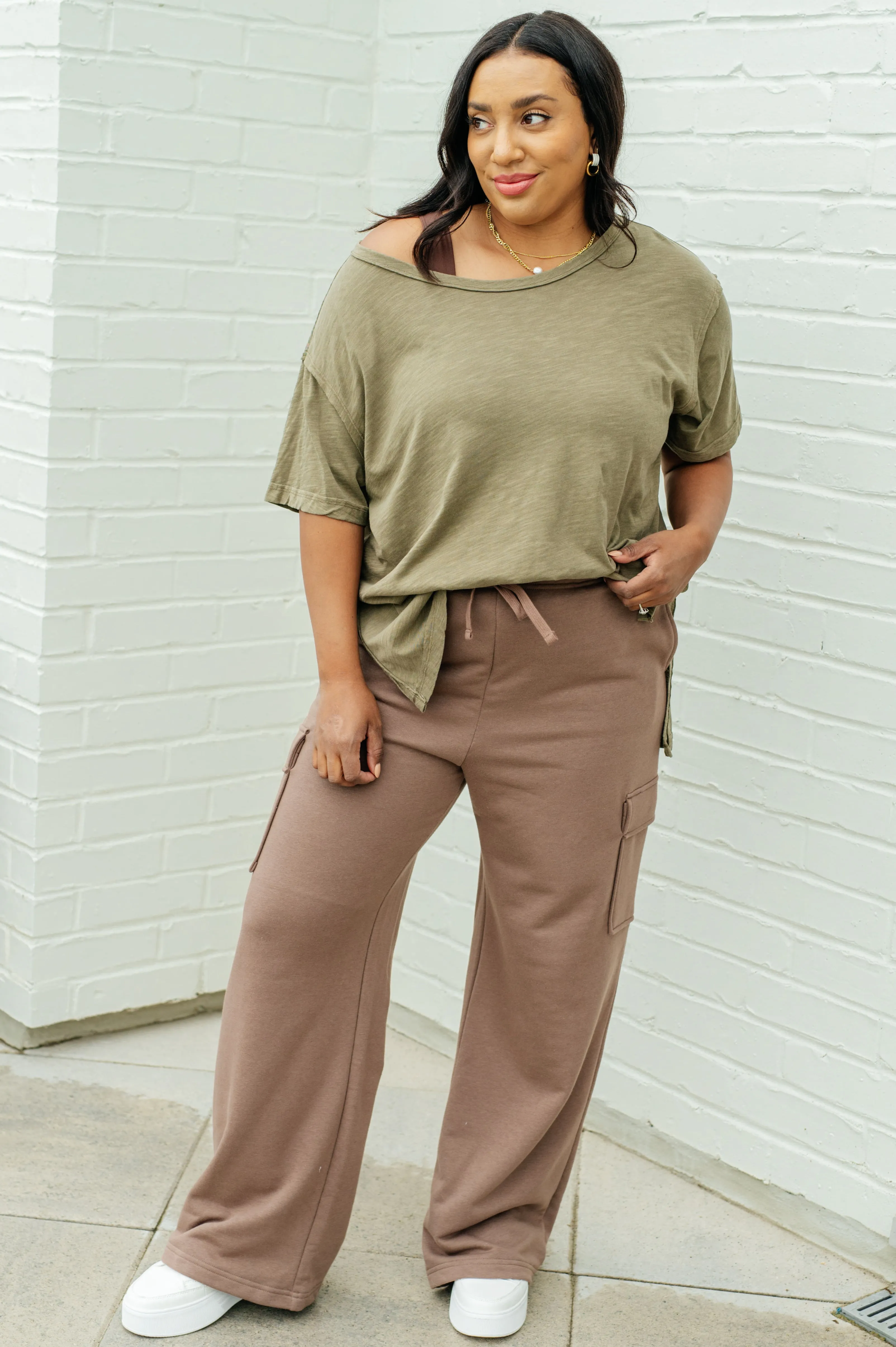 Hazel Blues® |  Let Me Live Relaxed Tee in Army