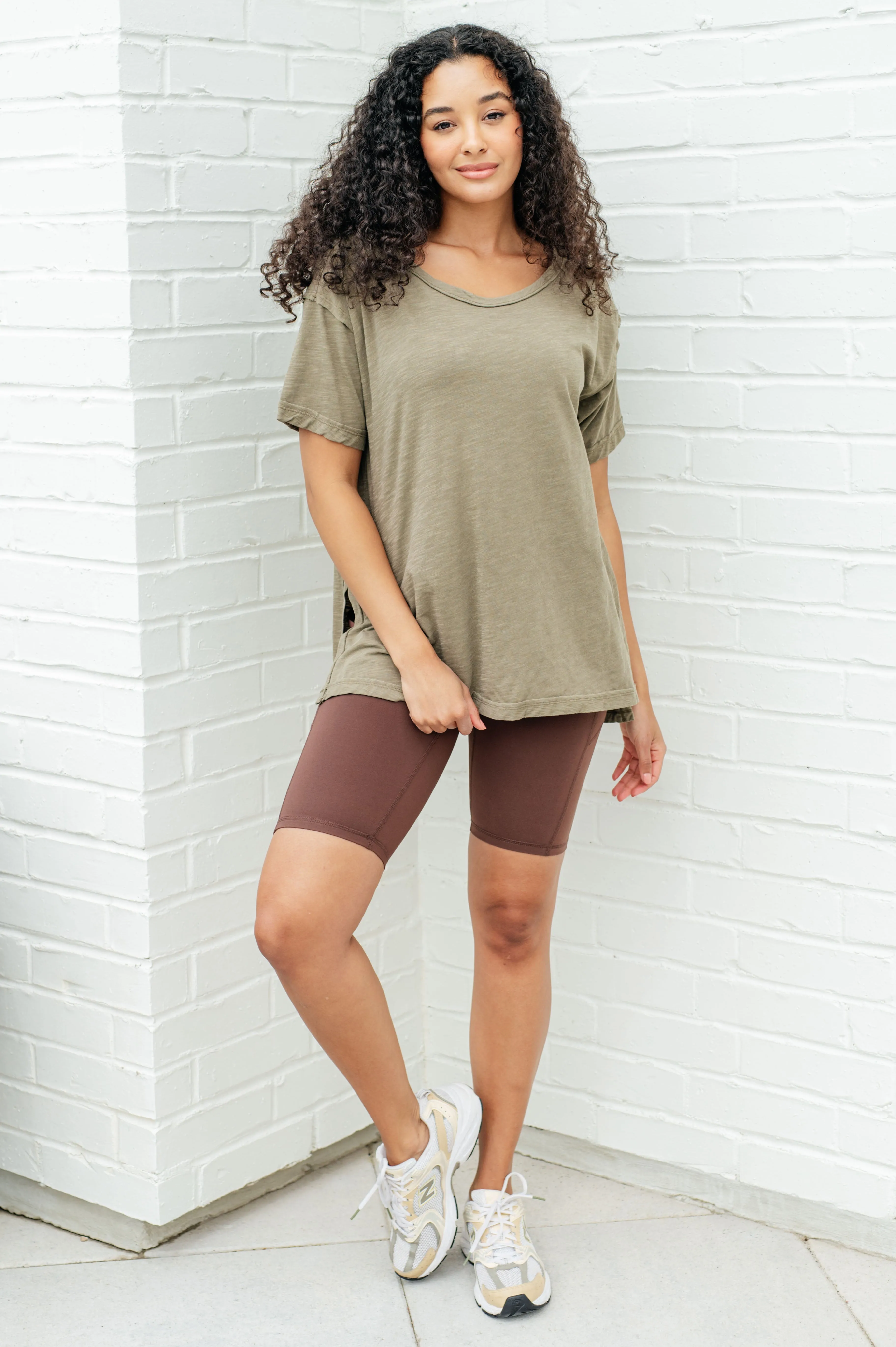 Hazel Blues® |  Let Me Live Relaxed Tee in Army