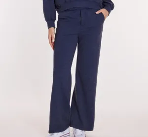 Heathered Navy Long Straight Leg Sweatpants