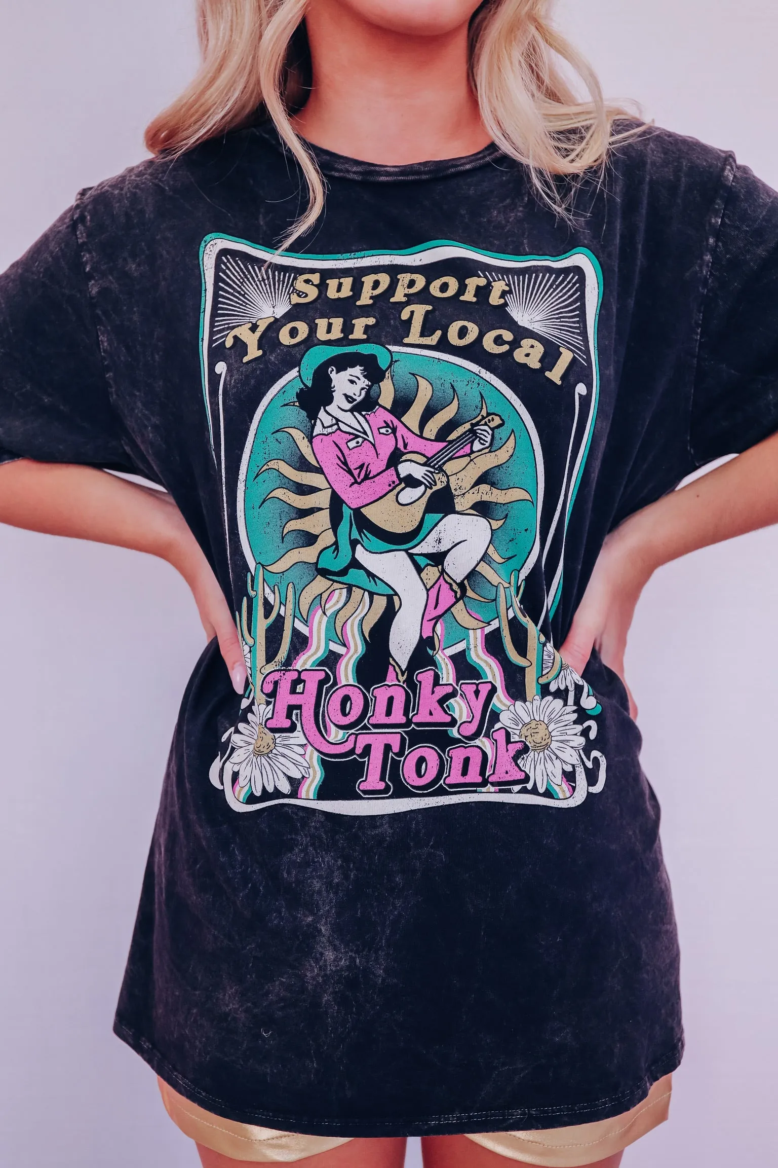 Honky Tonk Graphic Tee - Black