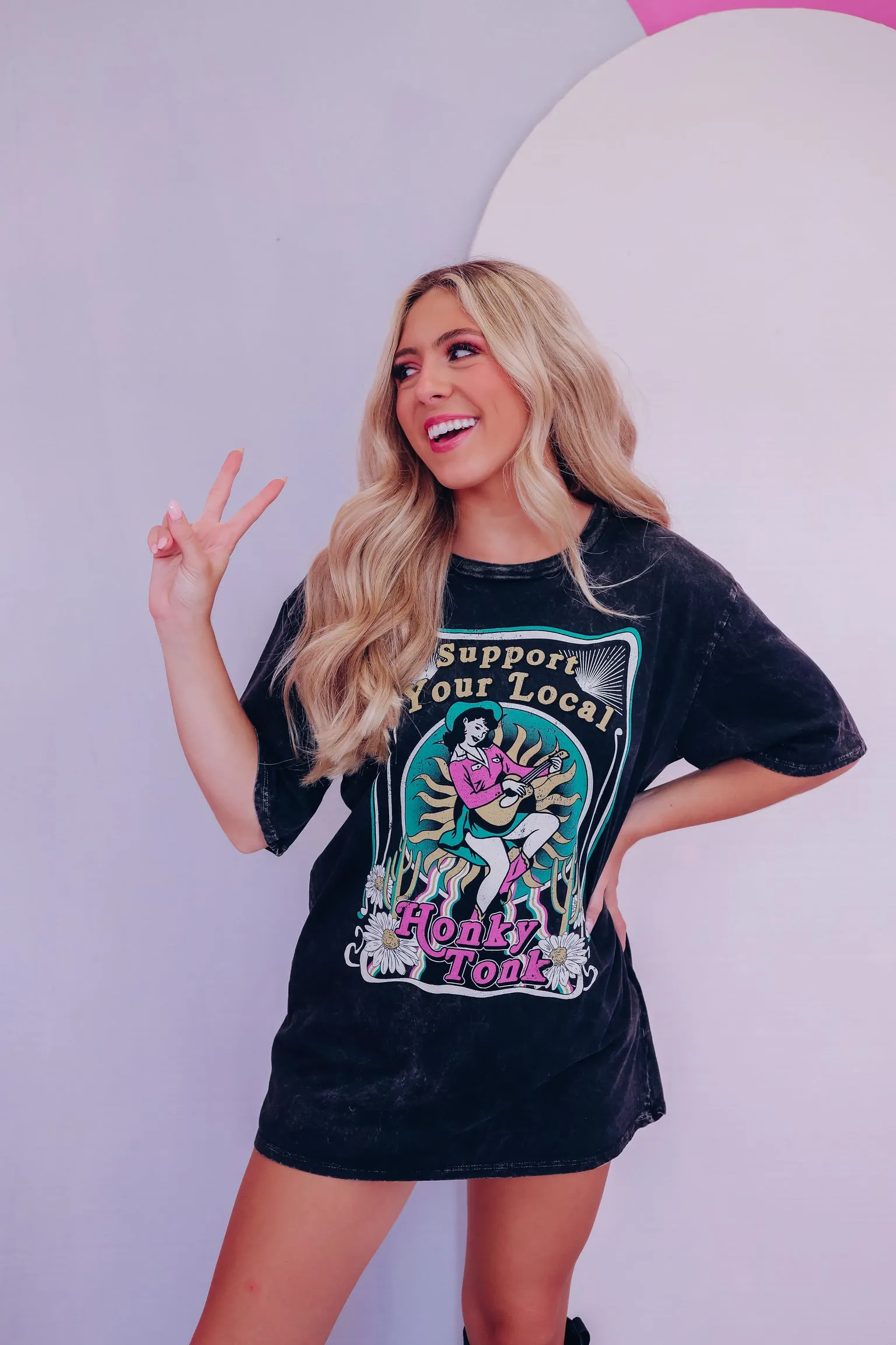 Honky Tonk Graphic Tee - Black