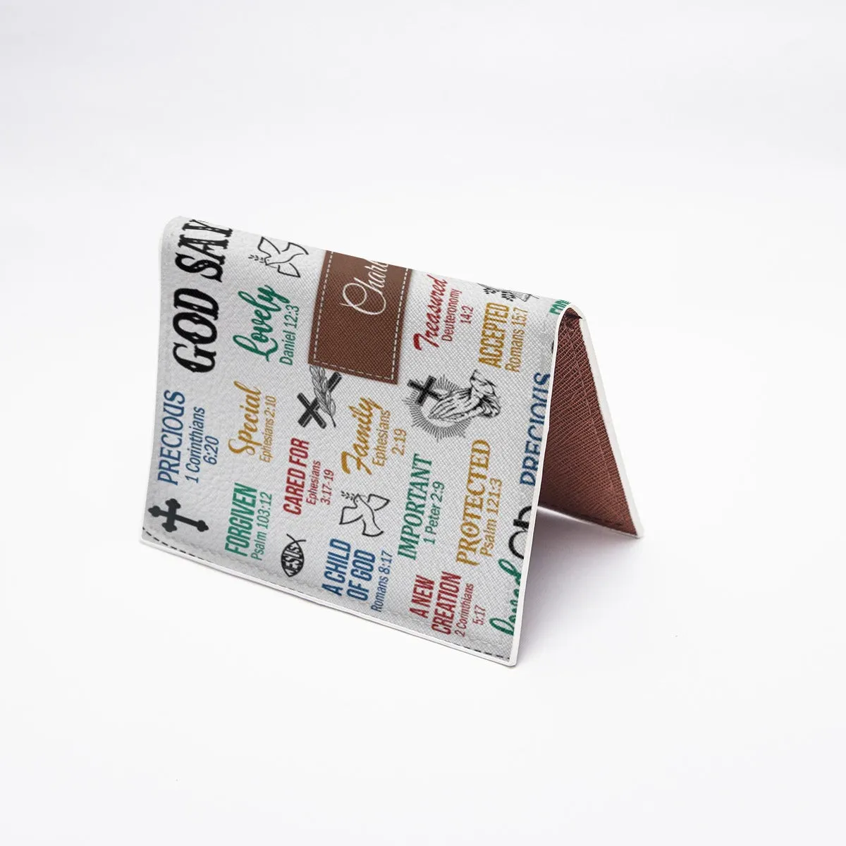 HPSP Checkbook Cover, Personalized Card Bag, God Says I Am, Scripture Gifts For Christian Women.