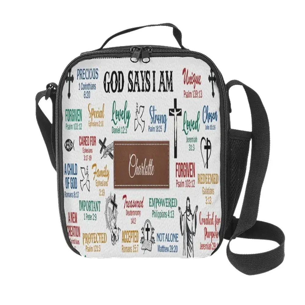 HPSP Checkbook Cover, Personalized Card Bag, God Says I Am, Scripture Gifts For Christian Women.