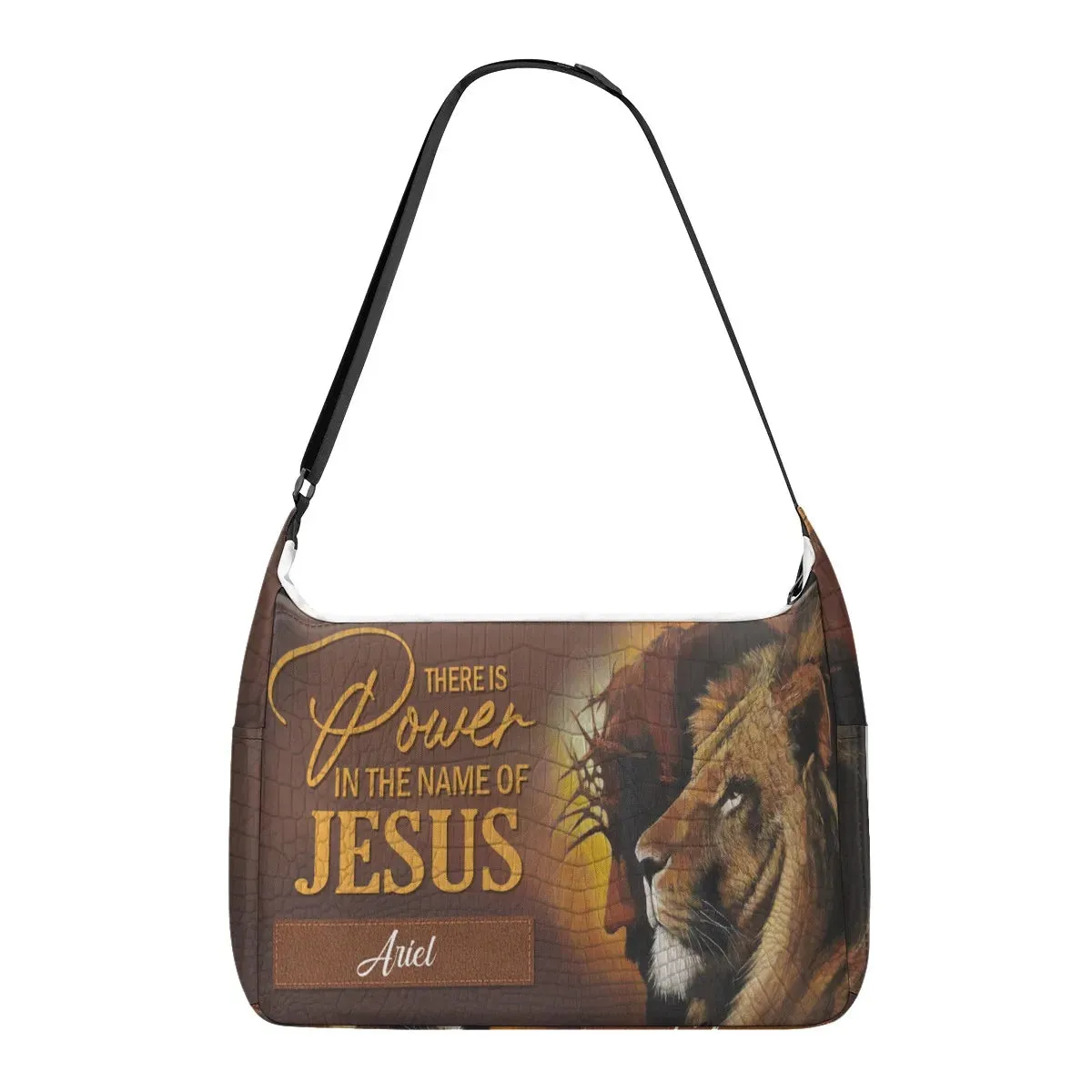 HPSP Checkbook Cover, Personalized PU Card Bag, There Is Power In The Name Of Jesus.