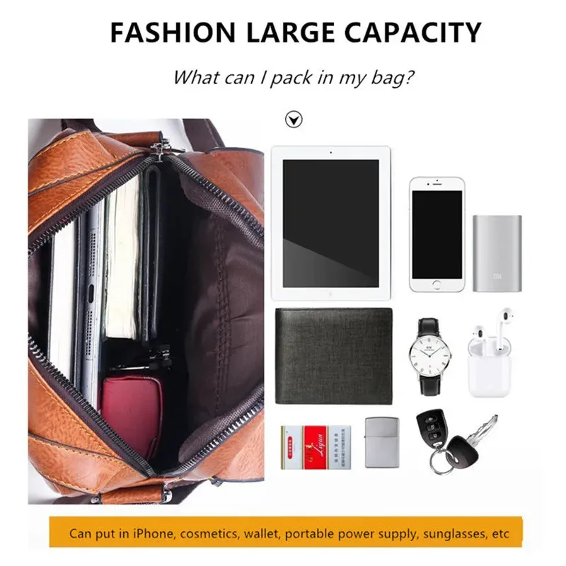 JEEP Crossbody Messenger Bags Business Brand Shoulder New Leather For Men