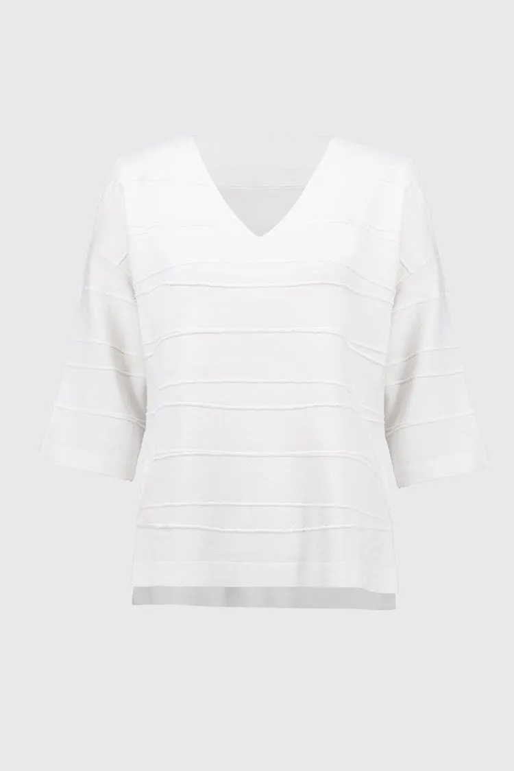 Joseph Ribkoff Jacquard Sweater Knit Pullover