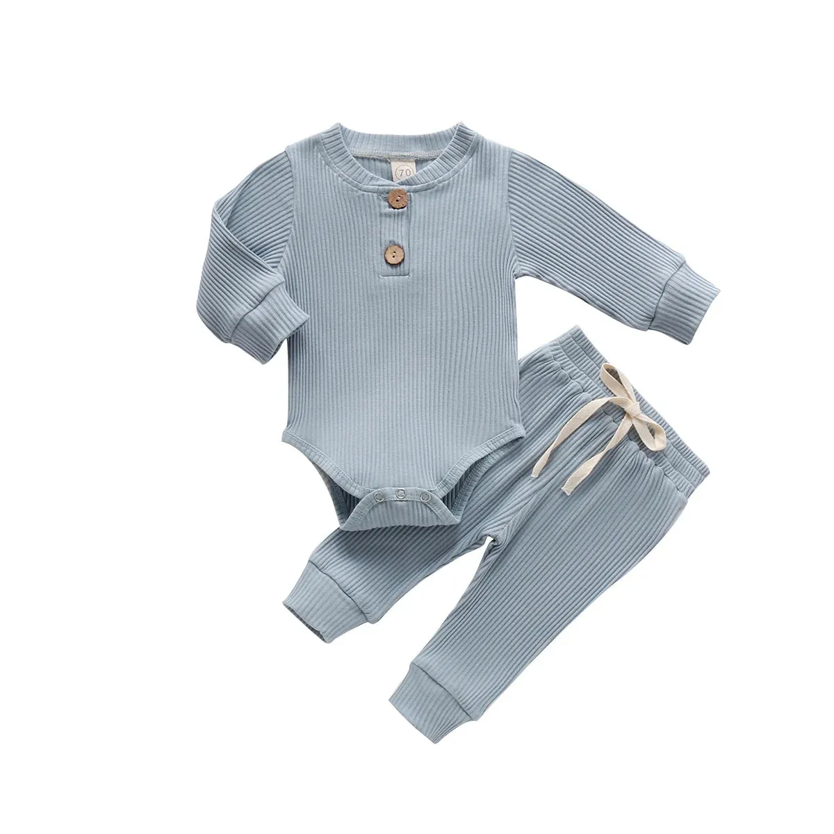 Knitted Ribbed Long Sleeve Sets