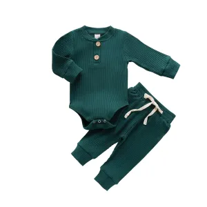Knitted Ribbed Long Sleeve Sets