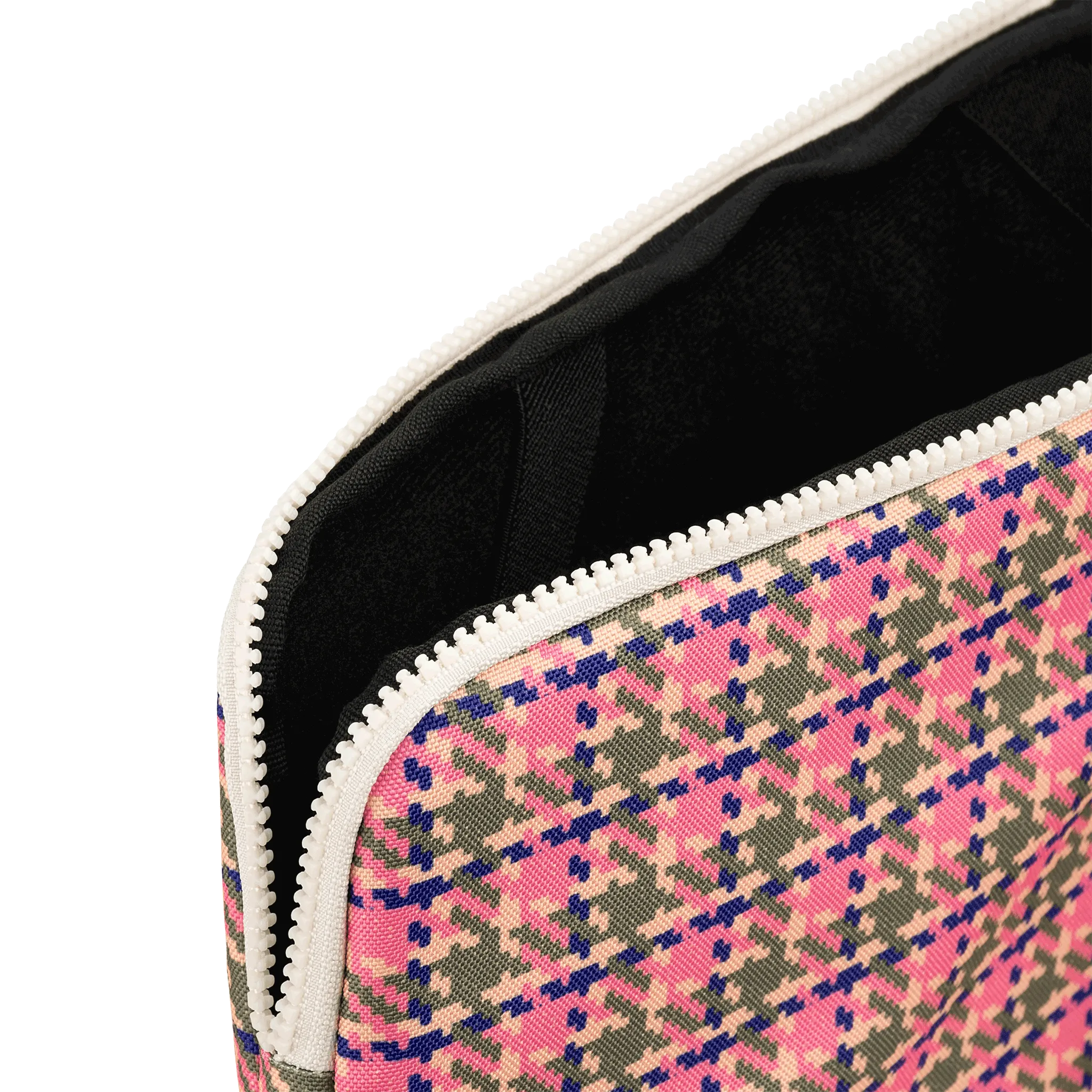 Laptop Case Pink Houndstooth