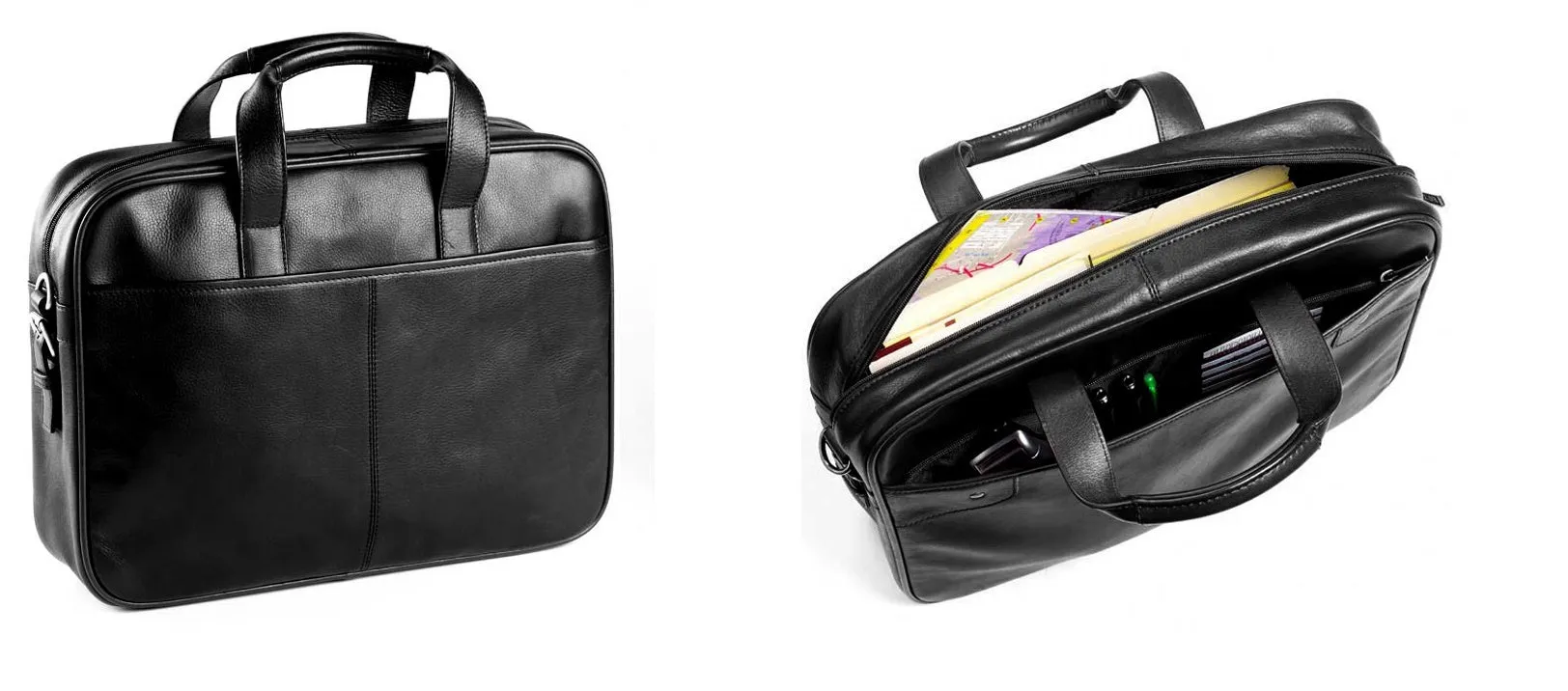 Leather 2-Handle Briefcase (Bullet Proof)