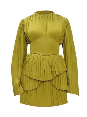 Lenti Pleated Mini Dress