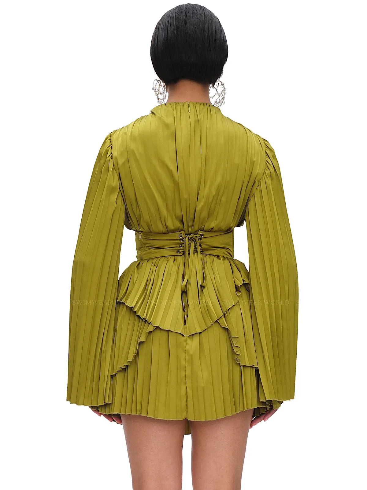 Lenti Pleated Mini Dress