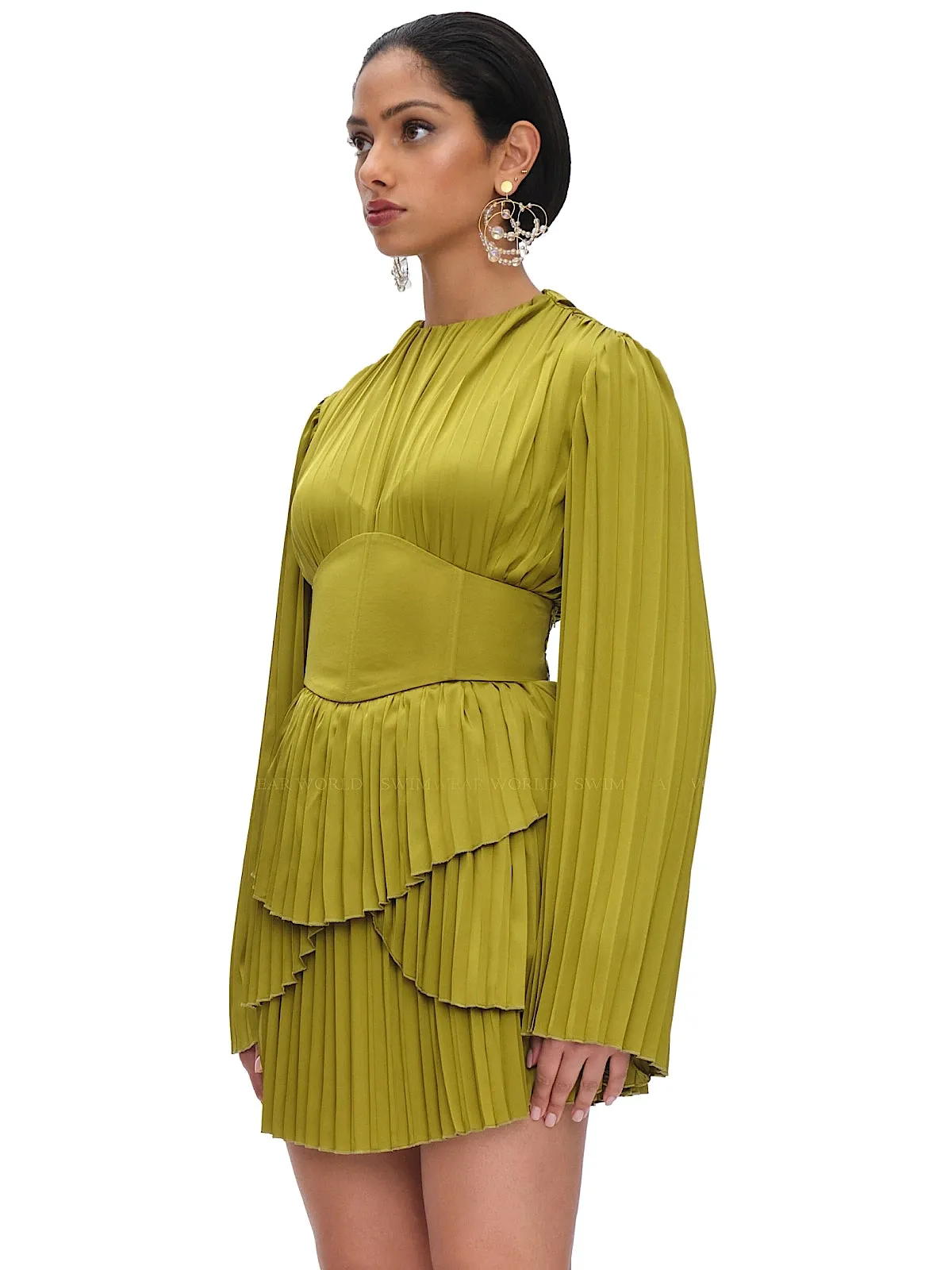 Lenti Pleated Mini Dress