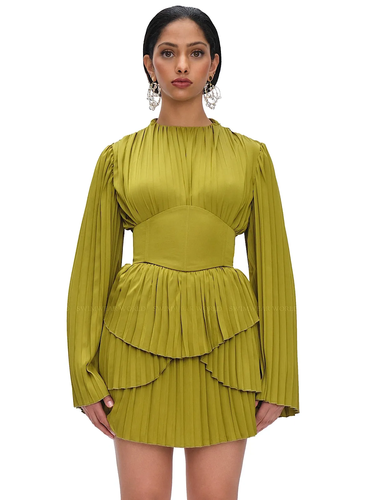 Lenti Pleated Mini Dress