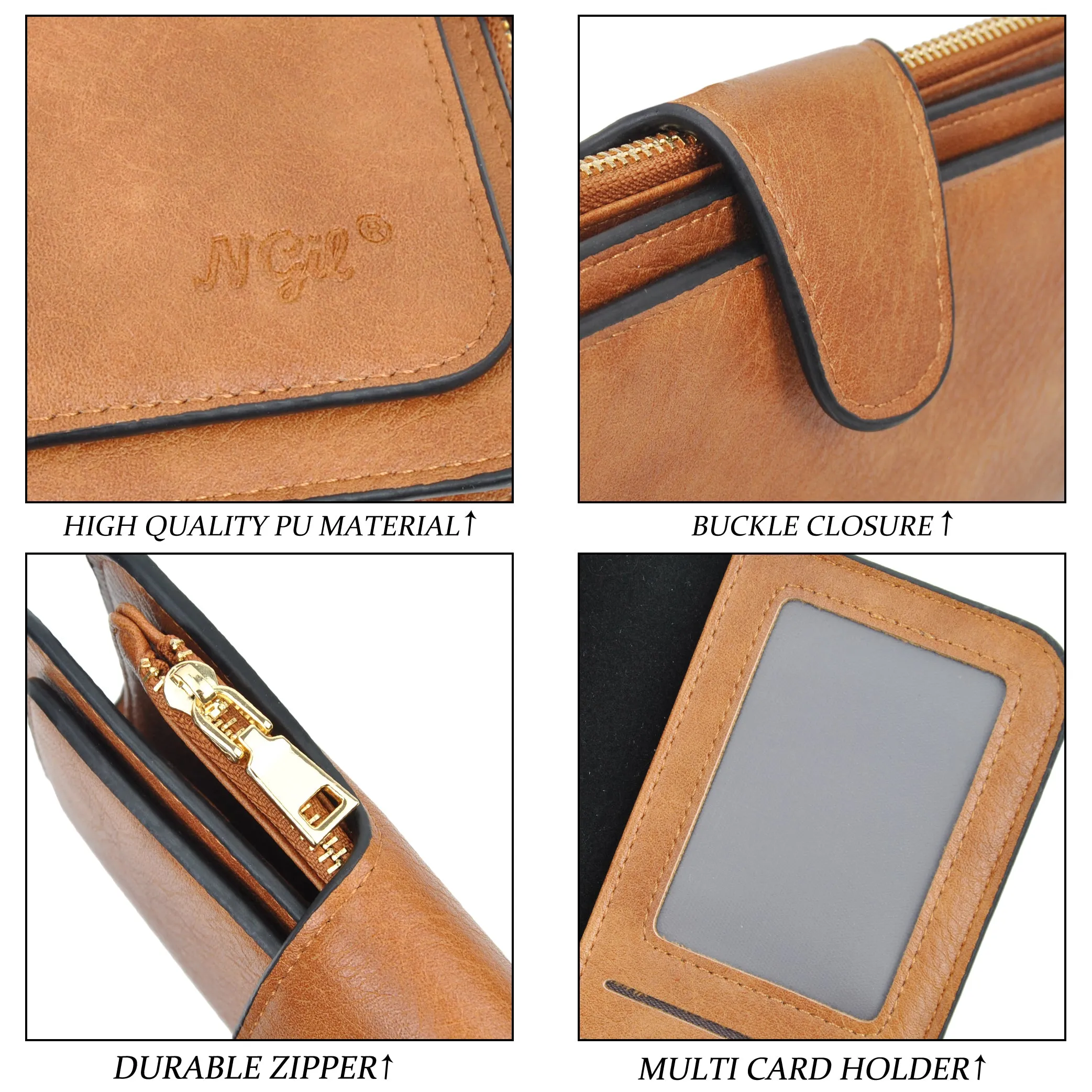 Light Brown NGIL Trifold Wallet