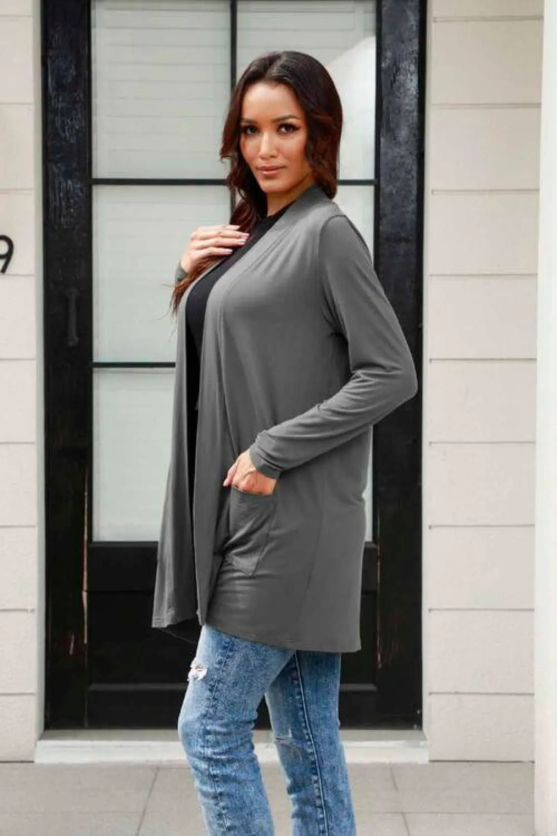 Lightweight Cardigan with Slouchy Pockets