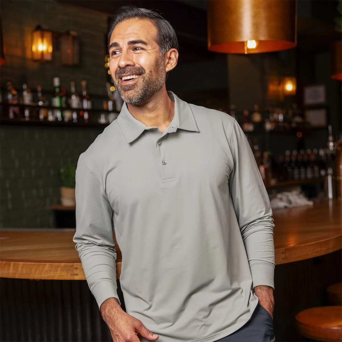 Limestone – Commuter Long Sleeve Polo