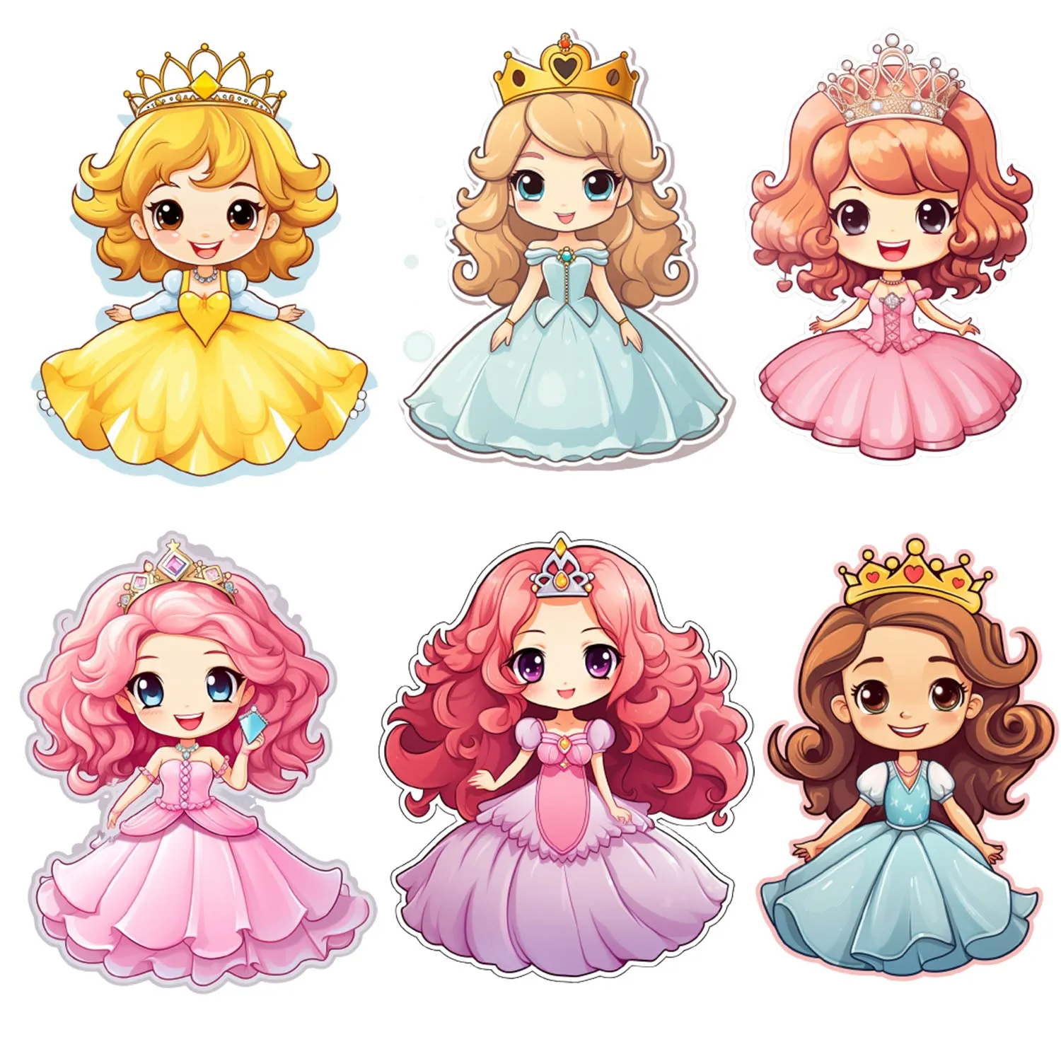 Little Princess Clipart, Watercolor Princess Clipart,Little Princess Ornaments, Baby Princess, Castle Sublimation Design, Princess Birthday, Fairytale Princes 004
