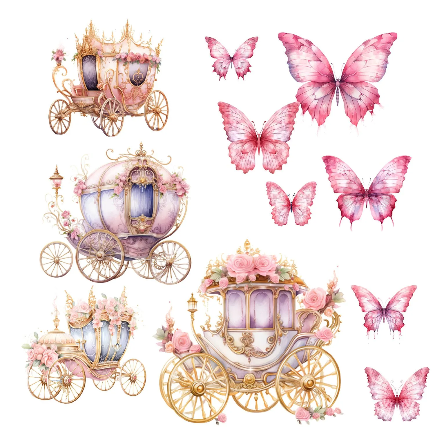 Little Princess Clipart, Watercolor Princess Clipart,Little Princess Ornaments, Baby Princess, Castle Sublimation Design, Princess Birthday, Fairytale Princes 008