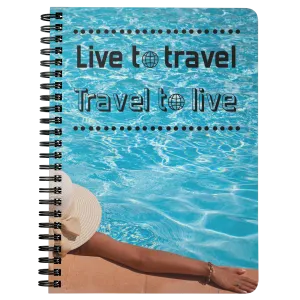 Live to Travel | Travel to Live | Travel Journal | Travel Notebook | World Travel Book
