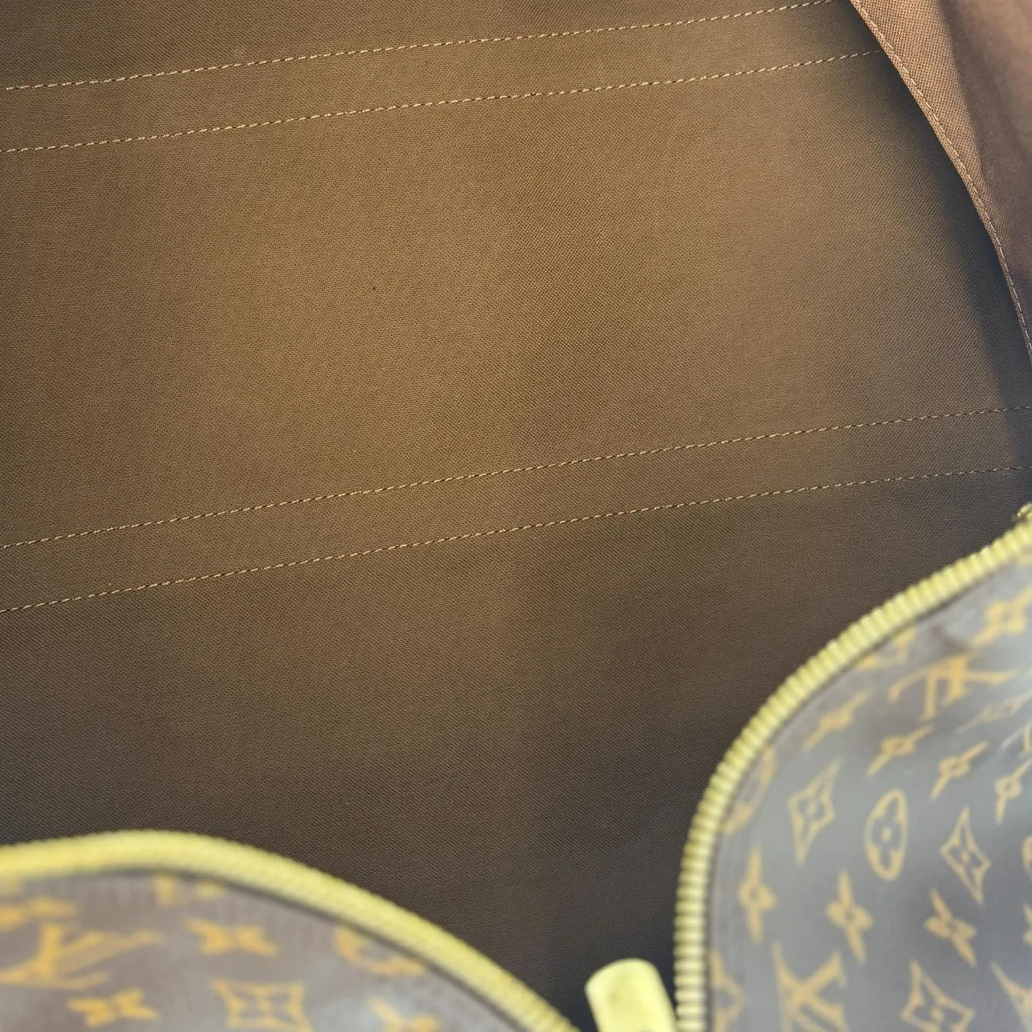 LOUIS VUITTON Keepall 55 Bandouliere Monogram Canvas Travel Bag Brown
