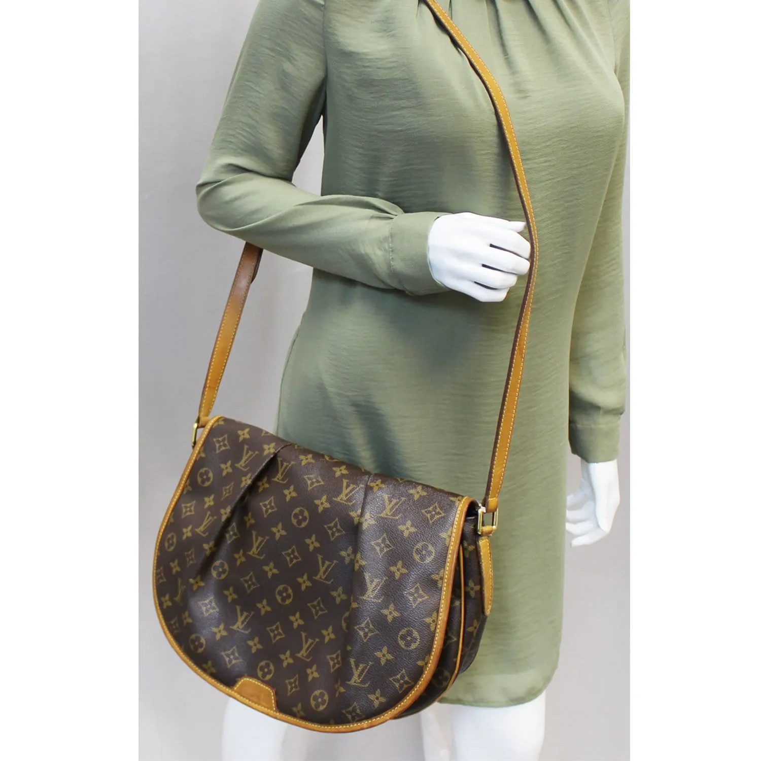 LOUIS VUITTON Menilmontant MM Monogram Canvas Crossbody Bag