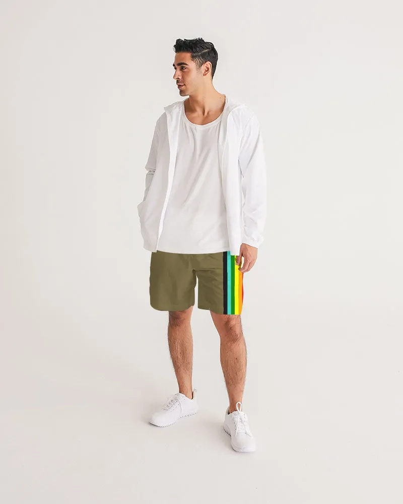 Love Olive Green Masculine Jogger Shorts