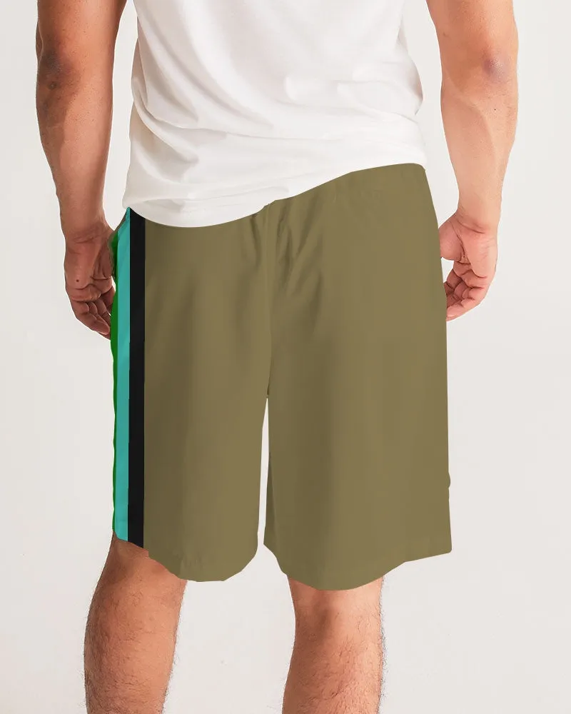 Love Olive Green Masculine Jogger Shorts