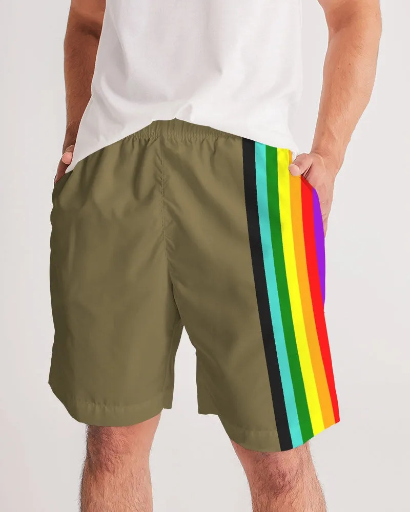 Love Olive Green Masculine Jogger Shorts