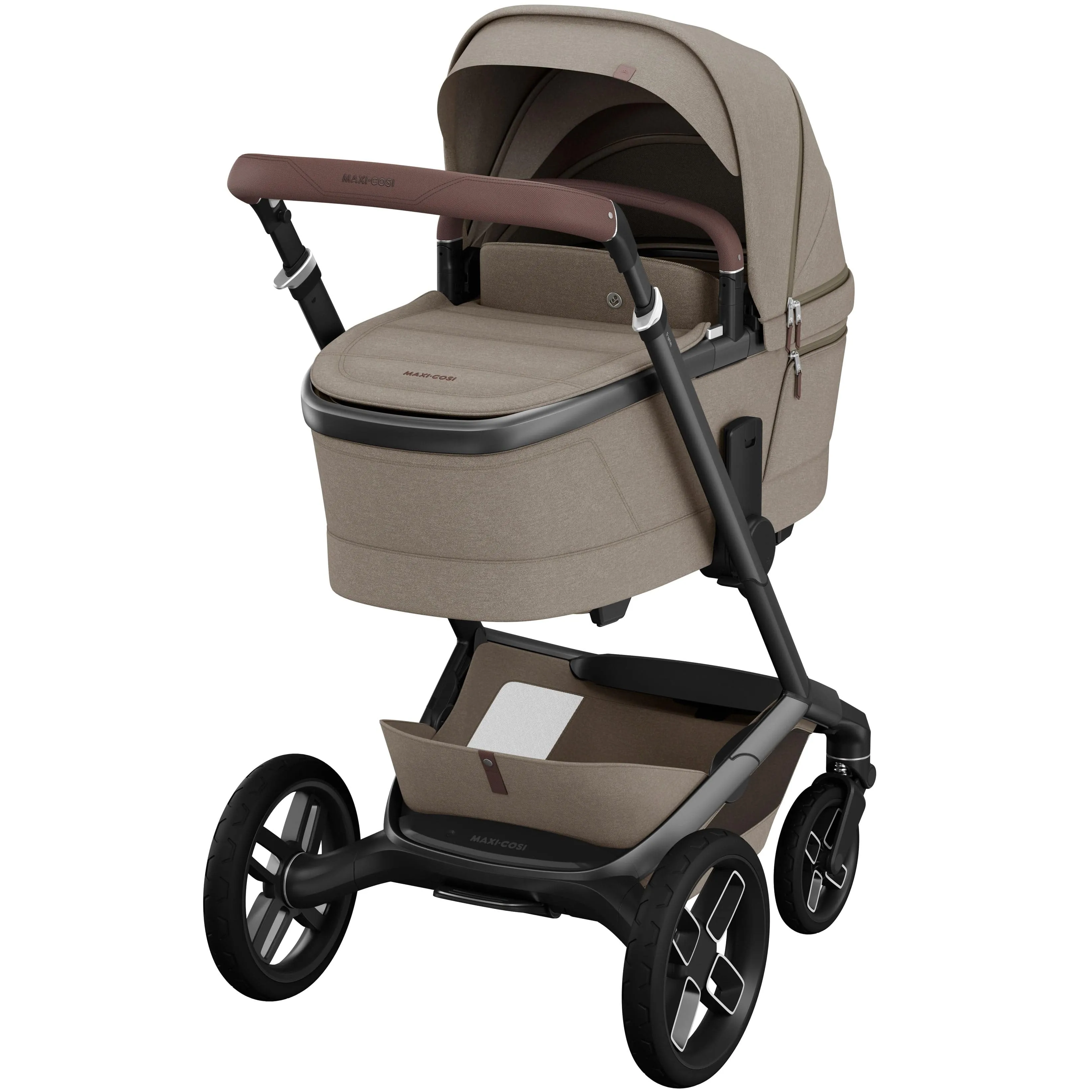 Maxi-Cosi FAME Travel System in Twillic Truffle (Black Wheels)