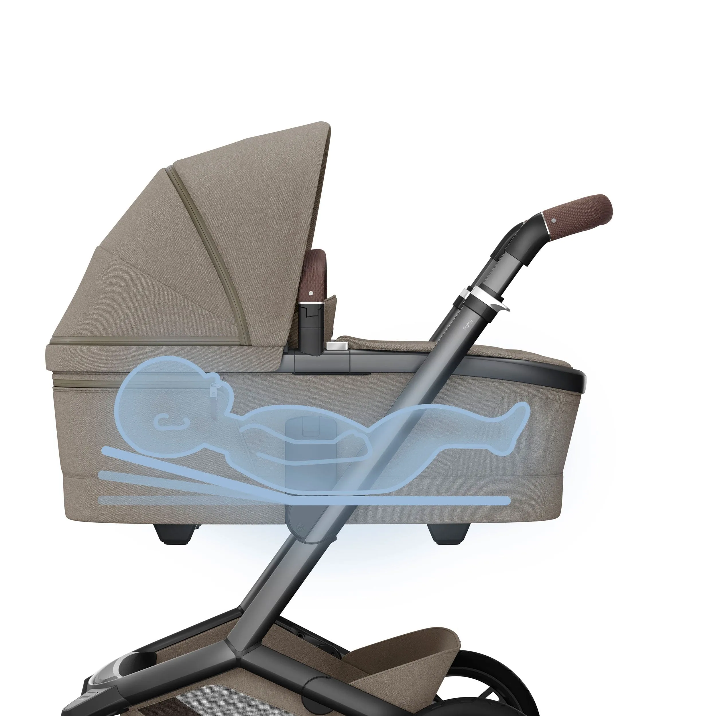 Maxi-Cosi FAME Travel System in Twillic Truffle (Black Wheels)