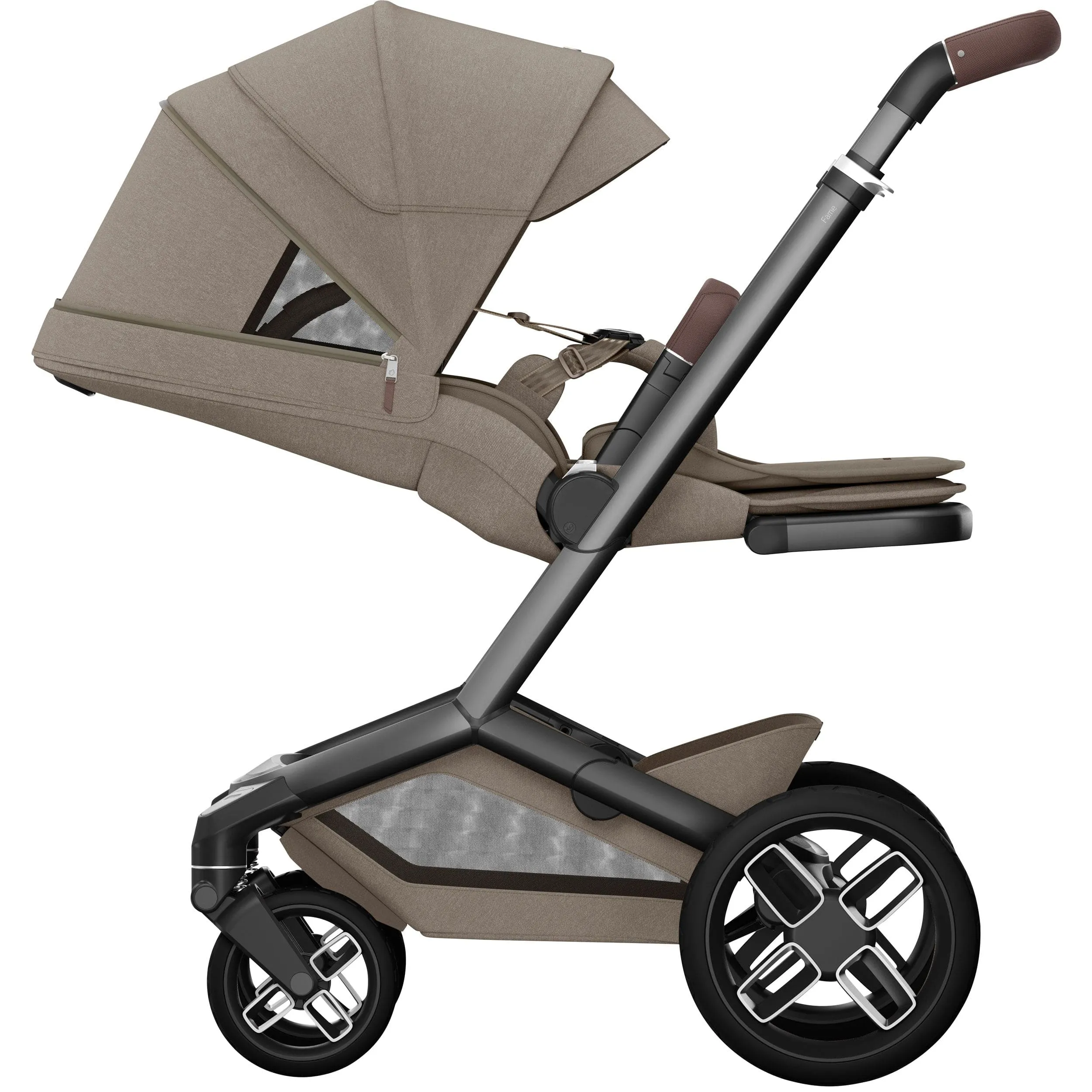 Maxi-Cosi FAME Travel System in Twillic Truffle (Black Wheels)