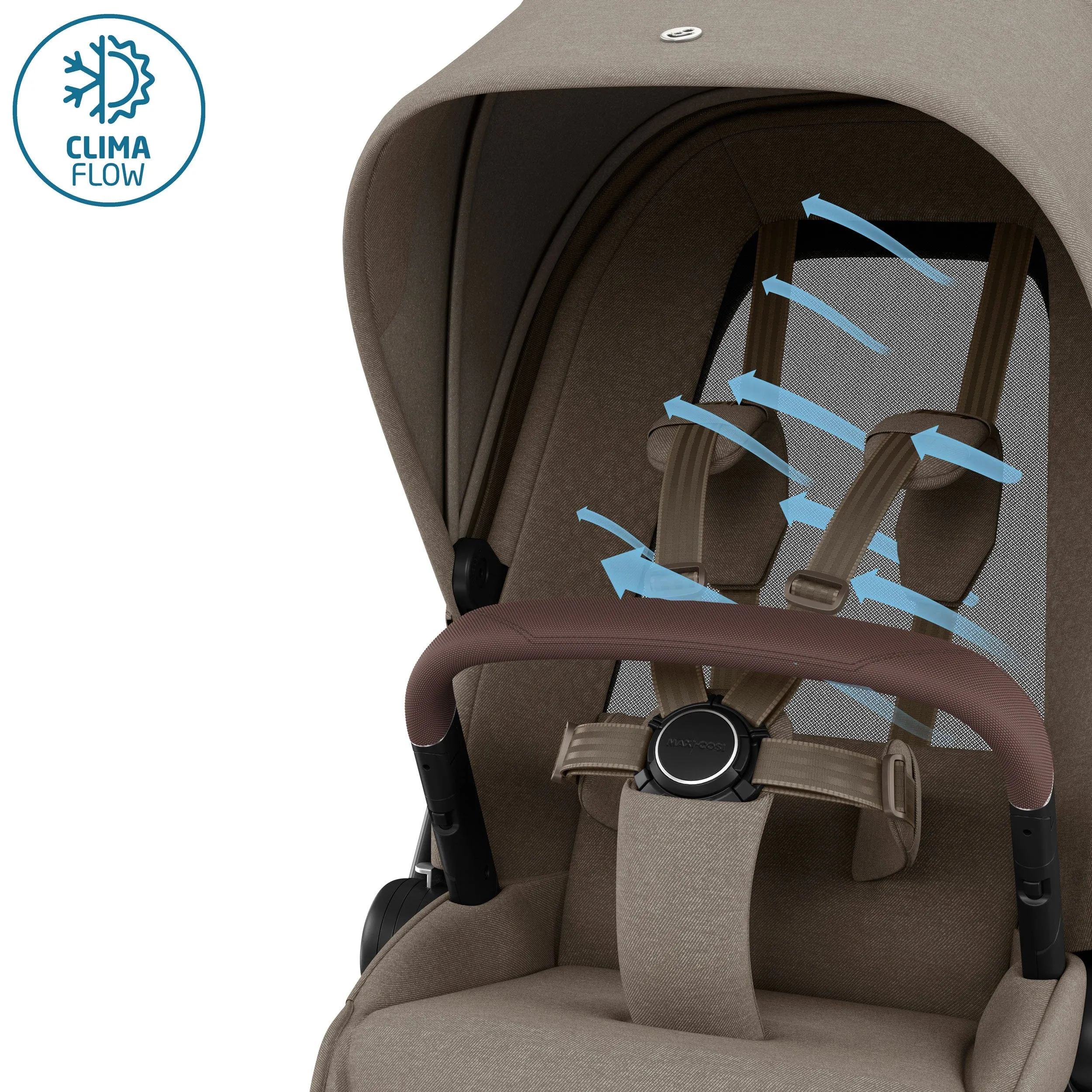 Maxi-Cosi FAME Travel System in Twillic Truffle (Black Wheels)