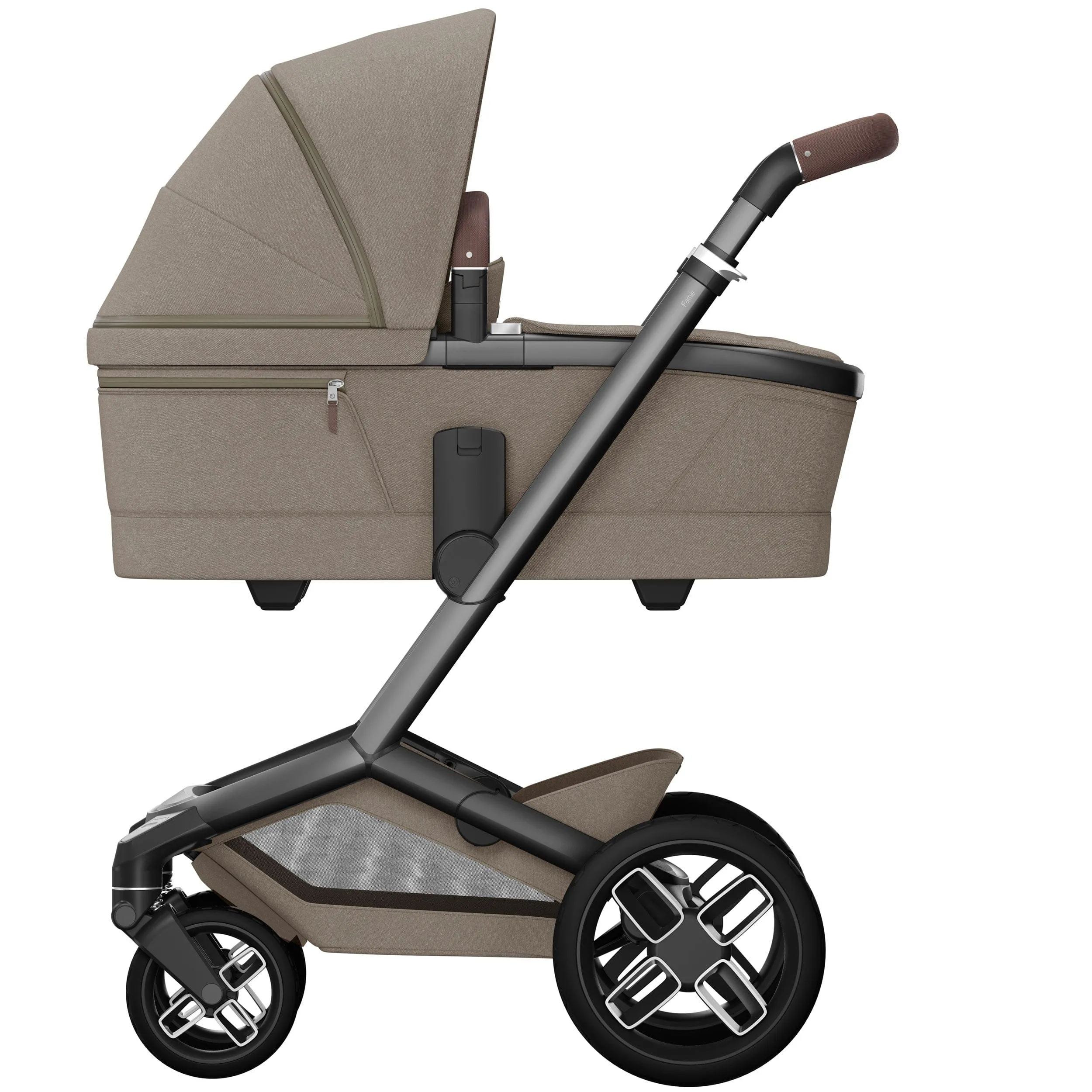 Maxi-Cosi FAME Travel System in Twillic Truffle (Black Wheels)