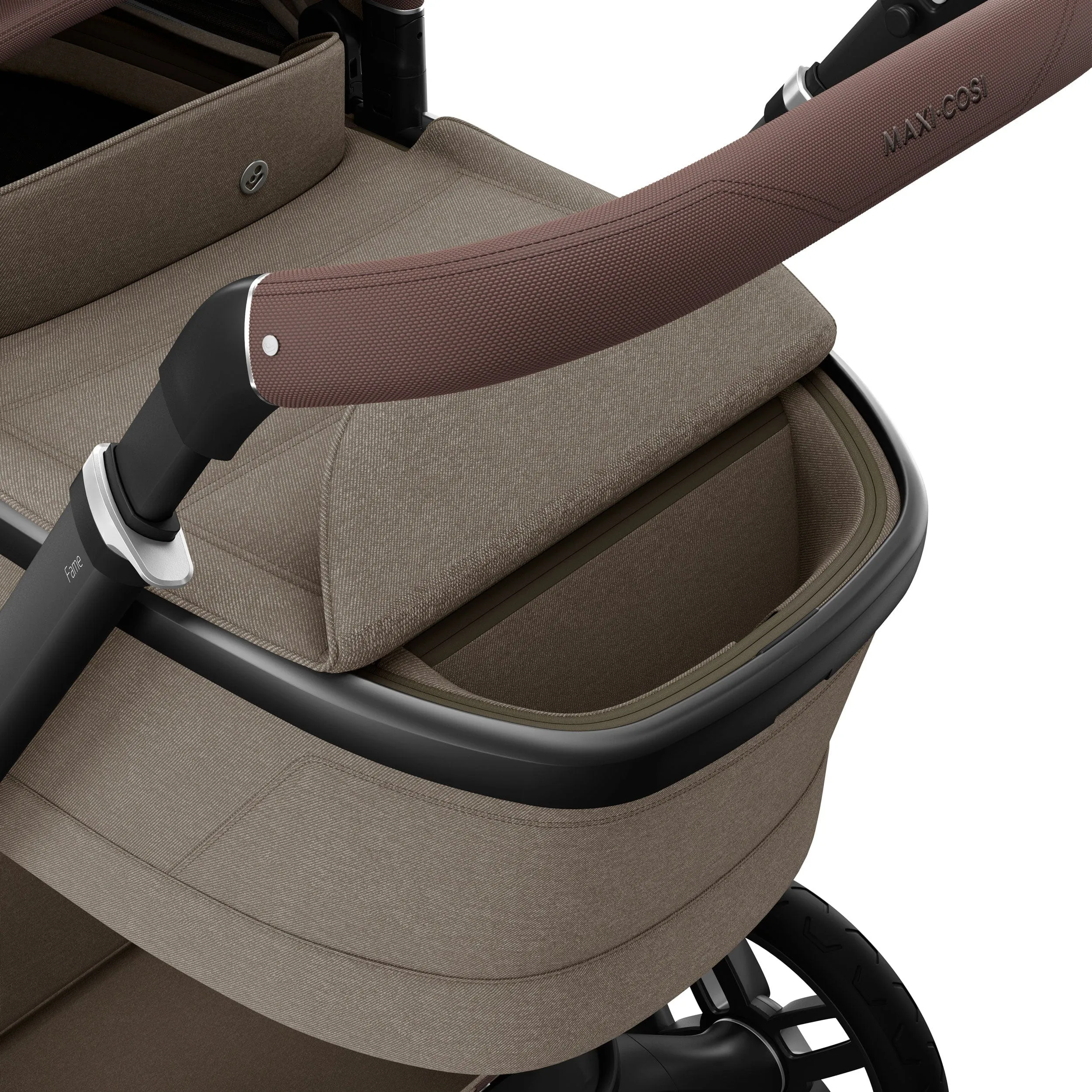 Maxi-Cosi FAME Travel System in Twillic Truffle (Black Wheels)