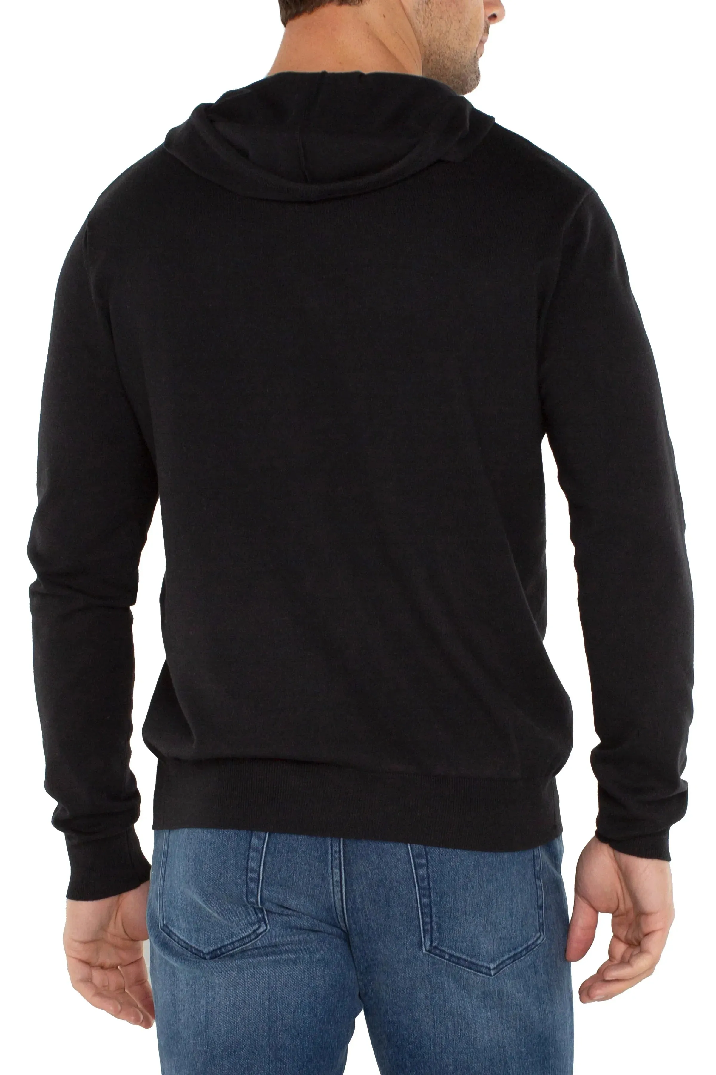 Men's Black Hooded Sweater