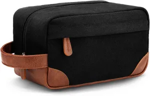 Mens Travel Toiletry Bag Waterproof Canvas Shaving Bag