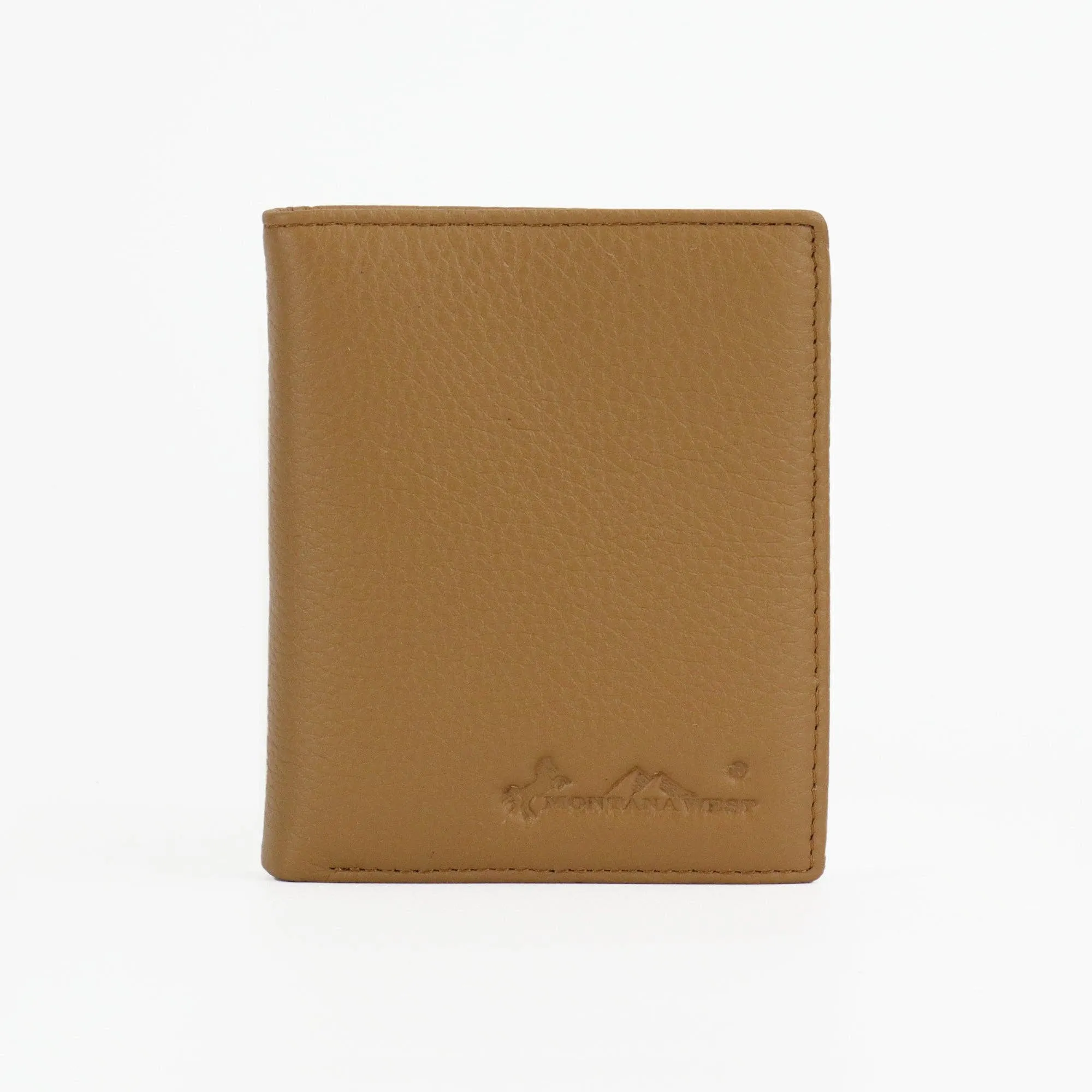 Montana West RFID Genuine Leather Men's Bi-Fold Wallet: Brown