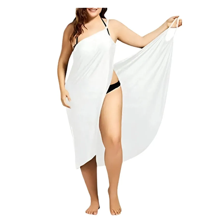 One-Shoulder Adjustable Beach Cover-Ups