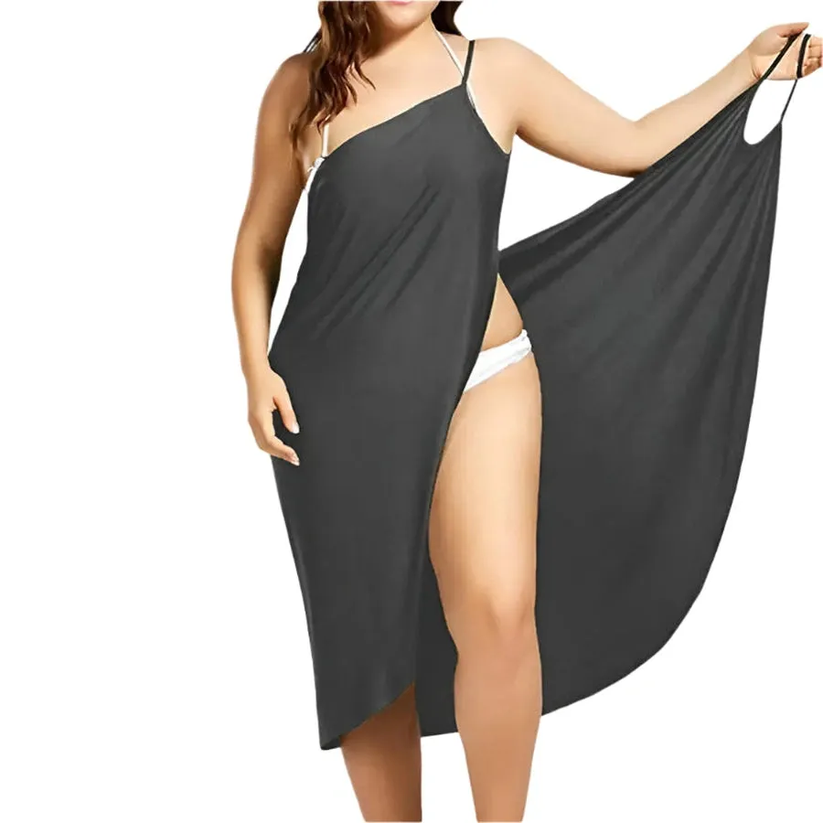 One-Shoulder Adjustable Beach Cover-Ups