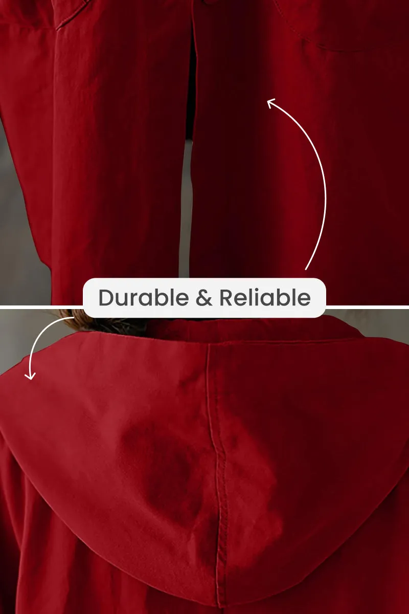 One Size Fits All Oversized Water Resistant Windbreaker Jacket