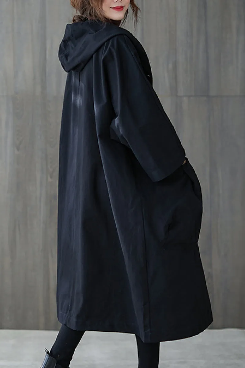 One Size Fits All Oversized Water Resistant Windbreaker Jacket
